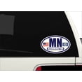 thumbnail image 2 of Flag of Minnesota / American Flag Oval 3M Vinyl Bumper Sticker Decal | Navy & Gold Bloomington, MN Sticker Vinyl Decal, 2 of 3