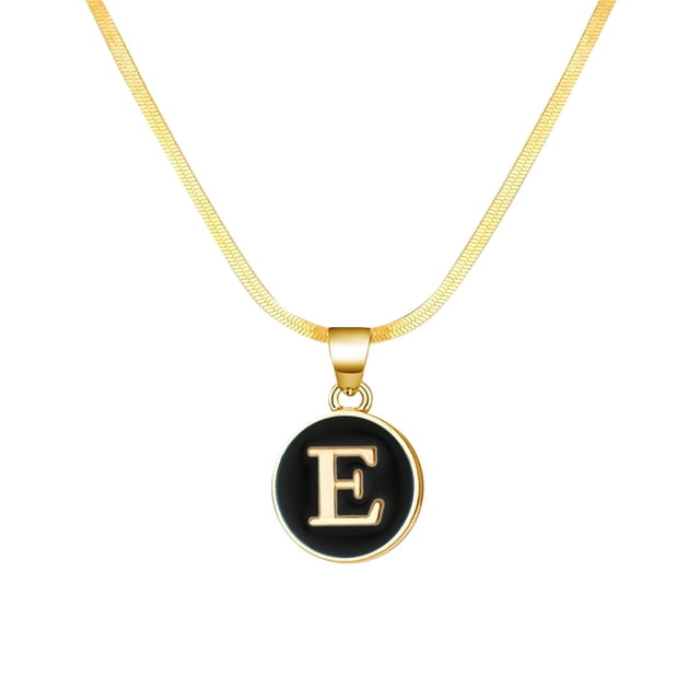 SIfdSeng Collier Initiale 26 Forme Ronde Chaîne Alphabet 26 Collier Alphabet A Z Initiale 26 Colliers Dorés pour Femmes Filles