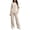 #02 Beige, variant on Track Suits for women 2 Piece Set, Color Block Long Sleeve Pullover, Mathching Wide Leg Pants with Side Stripe, Casual Fall Outfits, L