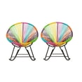thumbnail image 2 of Costa Rocker Lounge Chair in Multicolour, Wire Lounge Chair, Plastic Lounge Chair, Beach Lounge Chair, Indoor-Outdoor Lounge Chair, Patio Lounge Chair, Weave,Rattan,Weather resistance, acapulco,Oval L, 2 of 3