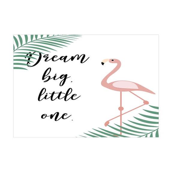 Ambesonne Saying Jigsaw Puzzle, Dream Big Little One Exotic, Heirloom-Quality Fun Activity for Family Durable Cardboard, 1000 pcs, Salmon Laurel Green