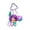 Purple, variant on Cute Halloween Clown Plush Keychain 2.56 in Curly Hair Stuffed Clown Doll Hanging Charm for Backpack Purse Keys, Party Favor, Goodie Bag and Spooky Gift,Orange