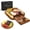 Carbonized Bamboo, variant on Large Bamboo Cheese Board Set for Serving – Charcuterie, House Warming Gifts for New Home, Wedding, Bridal Shower & Birthday, for Women