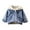 Blue, variant on REDARER Girls Denim Jacket, Thick Padded Coat for Baby Children, Cute Warm Winter Clothes,Size:7-8 Years