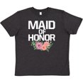 thumbnail image 3 of Inktastic Maid of Honor with Flower Illustration Youth T-Shirt, 3 of 5