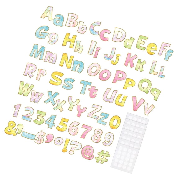 UPOUART 1Set Stick on Letters for Bulletin Boards Assorted Color for Classroom Walls