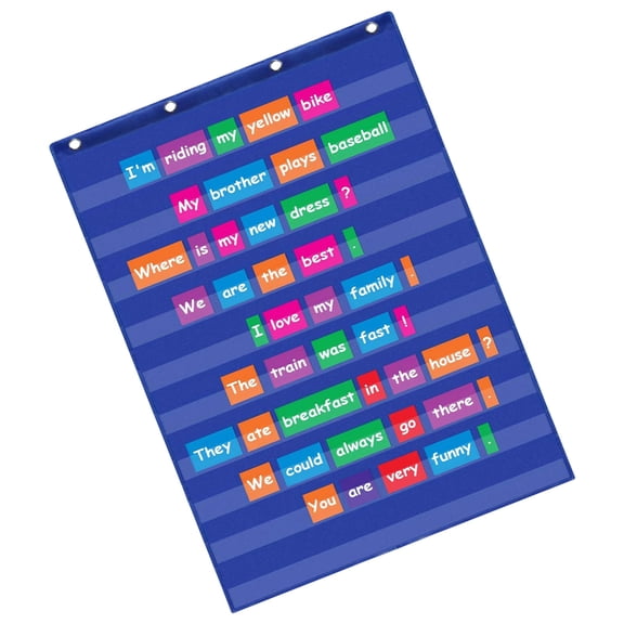 RUISINERY Standard Pocket Charts Clear 10 Pocket Charts Wall Hanging Pocket Charts for Teacher Lessons in a Classroom or Home Use