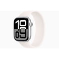 thumbnail image 1 of Restored Apple Watch Series 10 GPS + Cellular 42mm Silver Aluminium Case with Light Blush Solo Loop - Large Band (Refurbished), 1 of 5