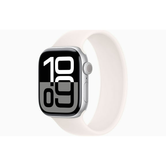 Restored Apple Watch Series 10 GPS 42mm Silver Aluminium Case with Light Blush Solo Loop - Small Band (Refurbished)