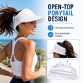 thumbnail image 6 of WCJM Women's UPF 50 Wide Brim Visor Hat 2 Pack Lightweight Foldable Ponytail Friendly Cap for Summer Beach Travel Running, 6 of 7