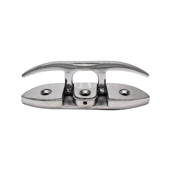 MARINE CITY  Rope Folding Cleat 6 Inch  316 Grade Stainless Steel Heavy Duty Deck Mount 1/2 Inch Recessed Height for Marines ,Boats ,Yachts Pack of 1
