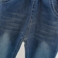 thumbnail image 4 of WOLLED Kids Girl Jeans Denim Embroidered Slim Jeans, Big Girls Elastic Waist Denim Bottom Pants Toddler Sweat Pants Wide Leg Baggy Trousers for 2-12 Years, 4 of 7
