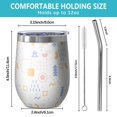 thumbnail image 5 of Modern 12oz Stainless Steel Insulated Wine Tumbler with Lid and Straw – Double Wall Vacuum Mug for Hot & Cold Drinks, 304 Steel Interior, Sweat-Free Design, 5 of 5