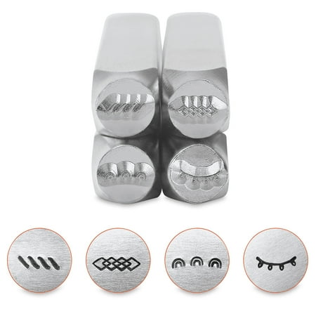 UPC: 0011499028598 | ImpressArt Metal Punch Stamp Set Border Series #1 4 Pieces Steel