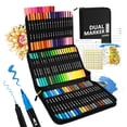 thumbnail image 1 of Set de rotuladores artísticos Swemos, 72 colores, doble punta, con estuche, 1 of 7