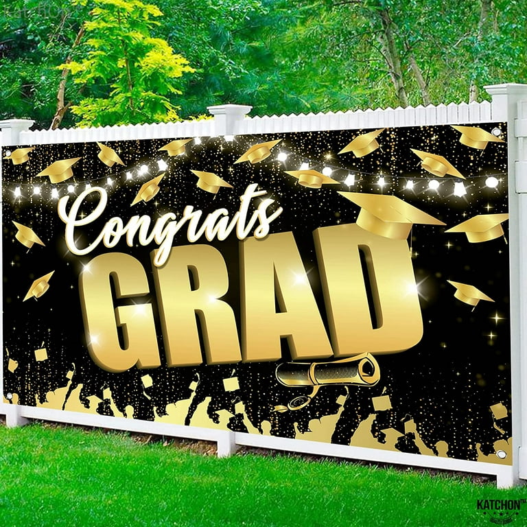 KatchOn, Graduate Class of 2024 Graduation Banner - XtraLarge, 72x44 Inch |  Orange Graduation Backdrop 2024 | Orange and Black Graduation Decorations