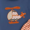thumbnail image 4 of Toddler Kids Baby Boy Summer Clothes Sets Cool Airplane Embroidery Tee and Gingham Shorts 2-Piece Set for Birthday Parties Boys Summer Outfits, 4 of 7
