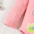 thumbnail image 6 of Xudanell Baby Girl Western Clothes Hi Cow Letter Bodysuit Romper Cow Print Flare Pants 3Pcs Cowgirl Coming Home Outfit (Pink, 0-3 Months), 6 of 6