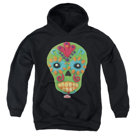 Play Doh Sugar Skull Youth Pullover Hoodie Sweatshirt Black