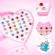 thumbnail image 2 of FELTECHELECTR 36 anillos de diamantes de imitación para niños, juguetes de vestir, anillos decorativos para niñas (estilo aleatorio), 2 of 6
