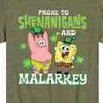 thumbnail image 3 of SpongeBob SquarePants - Prone To Shenanigans And Malarkey - Toddler And Youth Short Sleeve Graphic T-Shirt, 3 of 6