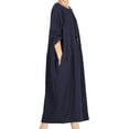 thumbnail image 3 of Women's Knit Sweater Dress Long Sleeve Baggy Shift Pullovers Dark blue XXL, 3 of 5