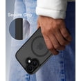 thumbnail image 6 of for iPhone 17 Case, Compatible with MagSafe, Translucent Matte Shockproof Anti-Slip Anti-Fingerprint Pocket-Friendly Phone Case Cover - Normal Black, 6 of 7