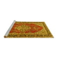 thumbnail image 2 of Ahgly Company Machine Washable Indoor Square Medallion Yellow Traditional Area Rugs, 7' Square, 2 of 4