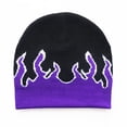 thumbnail image 1 of Gorro de punto con diseño de llamas, cálido, de lana, para exteriores, para hombre y mujer, 1 of 5