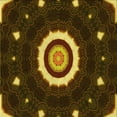 thumbnail image 1 of Ahgly Company Machine Washable Indoor Square Transitional Black Brown Area Rugs, 7' Square, 1 of 7