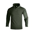 thumbnail image 1 of SHIXIAOO Men Pure Color Splicing Long Sleeve Shirt Long Sleeve Blouse Top Compression Shirts for Men Zipper V Neck Thermal for Men Shirt Vest Men Compression Body Chest Abs Shirt Compression Shirt, 1 of 2
