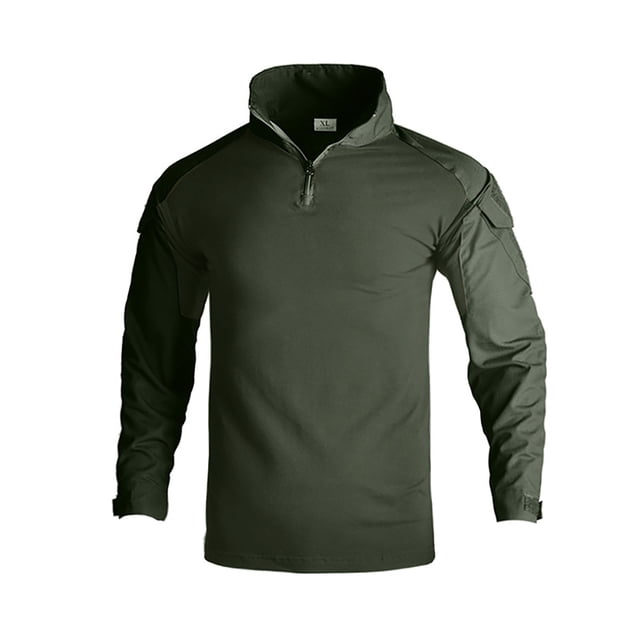 SHIXIAOO Men Pure Color Splicing Long Sleeve Shirt Long Sleeve Blouse Top Compression Shirts for Men Zipper V Neck Thermal for Men Shirt Vest Men Compression Body Chest Abs Shirt Compression Shirt