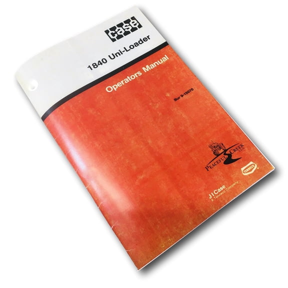 Case 1840 Uni-Loader Skid Steer Owners Operators Manual Loader