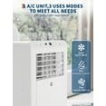 thumbnail image 7 of Yeshouse 10,000 BTU Ventless Portable AC Unit, 4-in-1 Air Conditioner with Dehumidifier, Fan, Sleep Mode, Cools & Heats Rooms up to 450 Sq.Ft, Auto Swing, 24H Timer, Window Kit Included, 7 of 7