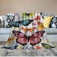 thumbnail image 2 of COMIO  Butterfly Throw Blanket Smooth Lightweight Soft Print Blanket for Travelling Camping Gift Kid Adult, 2 of 6