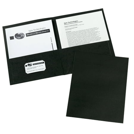 - Avery 47988 Two-Pocket Folder, 40-Sheet Capacity, Black (Box of 25)