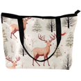 thumbnail image 2 of Christmas Canvas Leather Mix Handbag Twill Sponge Jeanette 30x10.5x39cm/11.8x4.1x15.4in, 2 of 5
