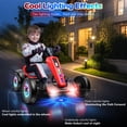 thumbnail image 4 of VIBESPARK 12V Electric Go Kart, Ride on Toys for Toddlers with Cool Flashing Lights, Foldable Electric Cars, Ride on Cars w/ Adjustable Seat, Built-in Music, EVA Wheels, Red, 4 of 8