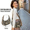 thumbnail image 5 of Woodland Hunting Camo Crossbody Bag for Women Jungle Camouflage Pattern Crescent Purse with Adjustable Strap Tactical Army Corduroy Shoulder Sling Bag for Travel or Daily Use, 5 of 5
