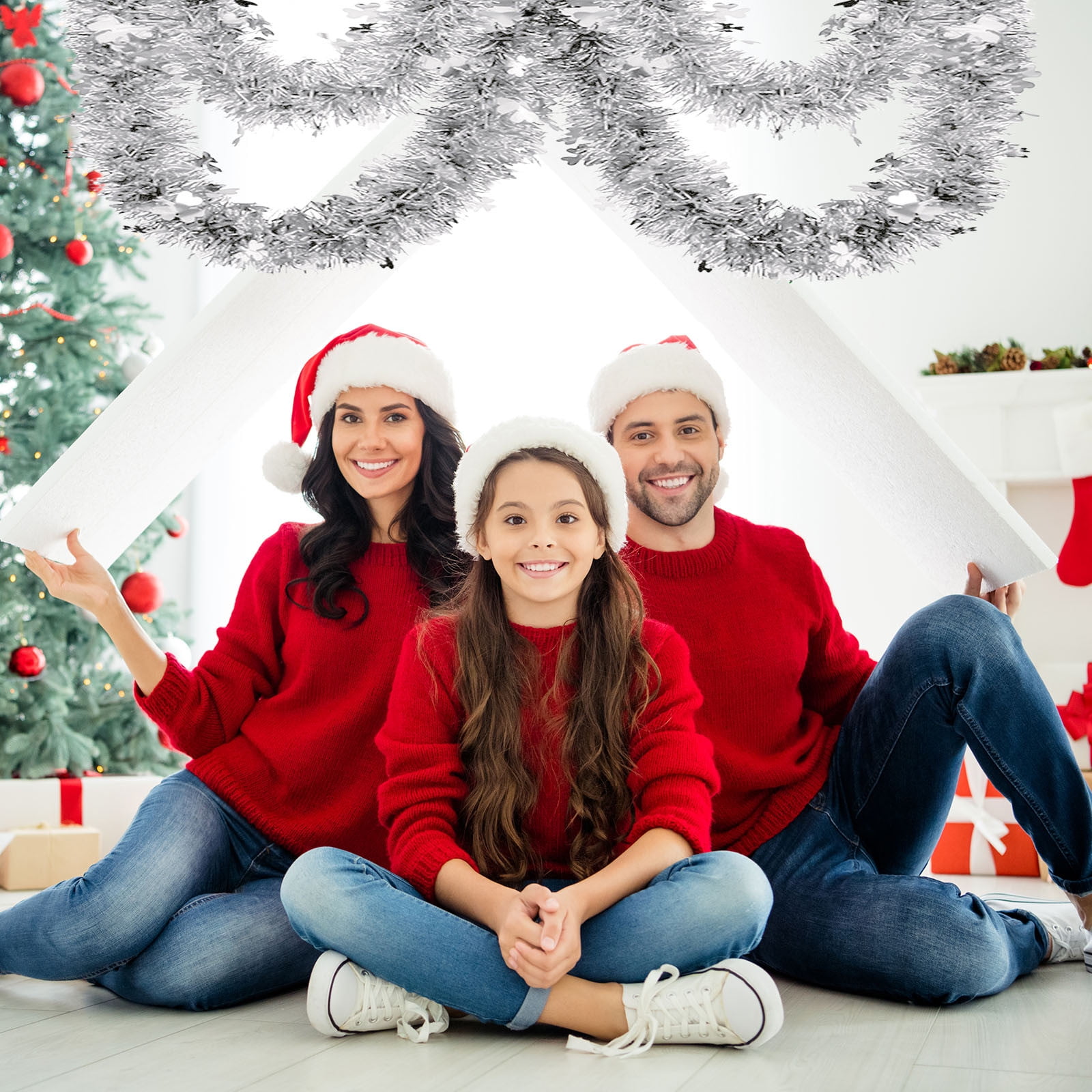 Guirlande De Noël Rose Flocons De Neige – 10 M De Long – Épaisse Et Brillante – Pour Sapin, Décoration Intérieure/extérieure