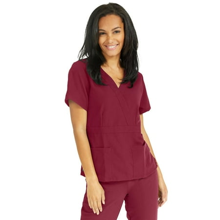 

Medline Park ave™ Women s Stretch Mock Wrap Scrub Top