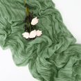 thumbnail image 2 of Unique Bargains Cheesecloth Table Runner for Wedding Decoration 118.11"x35.43" Green, 2 of 6