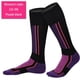 thumbnail image 3 of Ropa de Deporte 2 uds calcetines de esquí gruesos cálidos de invierno medias para exteriores (mujeres púrpura negro), 3 of 4