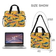thumbnail image 3 of FORMRS 16" Laptop Bag Carrying Sleeve Case with Handle Travel Shoulder Briefcase, Yellow Sardines Pattern, 3 of 8