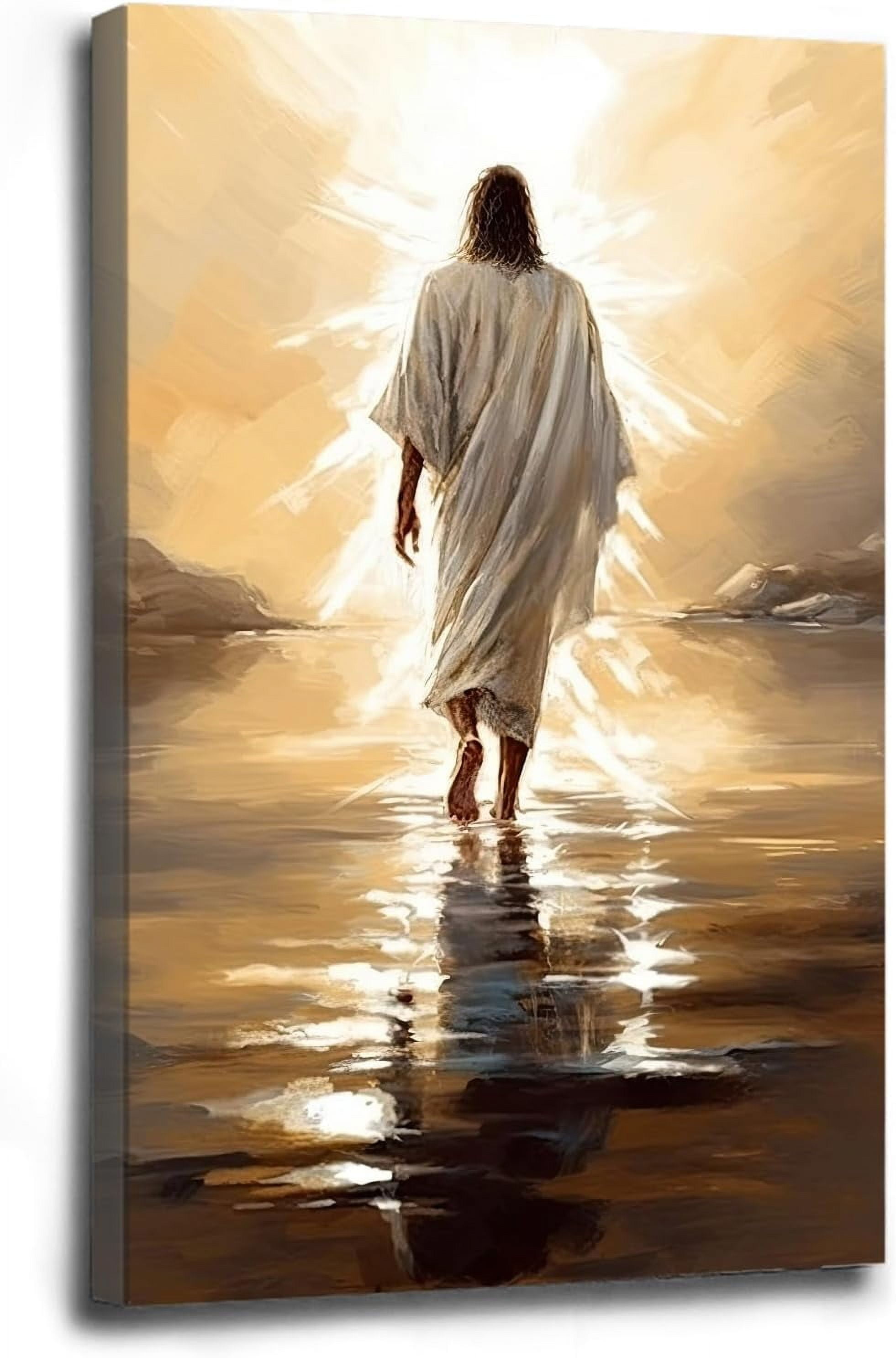 ONETECH Wall Art Canvas, Running After a Lost Lamb, Lamb Decor