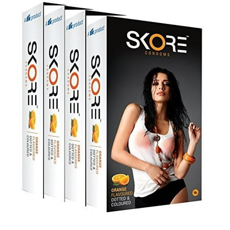 Skore Orange Flavoured Condoms 10's Pack (Pack of (Best Selling Condoms In India)