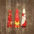 thumbnail image 2 of Gustave 3-Pack Christmas Apron Linen Kitchen Cooking Baking Apron Xmas Holiday Decorative Costume Accessory for Women Men, 2 of 8