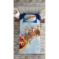 thumbnail image 3 of Ambesonne Santa Quilted Bedspread Set 2 Pcs, Christmas Night, Twin Size, Multicolor, 3 of 3