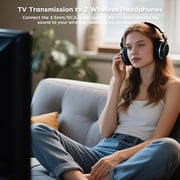 Bluetooth 5.4 Transmitter Receiver for TV Home Stereo, 2-in-1 Wireless Audio Adapter with 3.5mm AUX RCA aptX LL/HD/AD Dual Pairing Bluetooth Adapter for Headphone Speaker Car Music Streaming