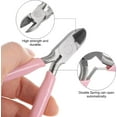 thumbnail image 4 of Wire Cutters 4.5 Inch Diagonal Cutting Side with Pink Plastic Handle for DIY Crafts Jewelry Making, 4 of 5